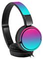 Decal style Skin Wrap for Sony MDR ZX110 Headphones Smooth Fades Neon Teal Hot Pink (HEADPHONES NOT INCLUDED)