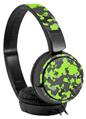 Decal style Skin Wrap for Sony MDR ZX110 Headphones WraptorCamo Old School Camouflage Camo Lime Green (HEADPHONES NOT INCLUDED)