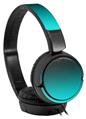 Decal style Skin Wrap for Sony MDR ZX110 Headphones Smooth Fades Neon Teal Black (HEADPHONES NOT INCLUDED)