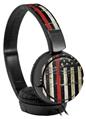 Decal style Skin Wrap for Sony MDR ZX110 Headphones Painted Faded and Cracked Red Line USA American Flag (HEADPHONES NOT INCLUDED)