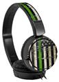 Decal style Skin Wrap for Sony MDR ZX110 Headphones Painted Faded and Cracked Green Line USA American Flag (HEADPHONES NOT INCLUDED)
