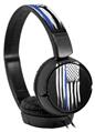 Decal style Skin Wrap for Sony MDR ZX110 Headphones Brushed USA American Flag Blue Line (HEADPHONES NOT INCLUDED)