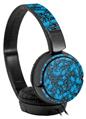 Decal style Skin Wrap for Sony MDR ZX110 Headphones Scattered Skulls Neon Blue (HEADPHONES NOT INCLUDED)
