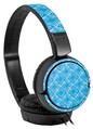 Decal style Skin Wrap for Sony MDR ZX110 Headphones Wavey Neon Blue (HEADPHONES NOT INCLUDED)