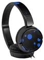 Decal style Skin Wrap for Sony MDR ZX110 Headphones Lots of Dots Blue on Black (HEADPHONES NOT INCLUDED)