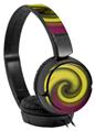 Decal style Skin Wrap for Sony MDR ZX110 Headphones Alecias Swirl 01 Yellow (HEADPHONES NOT INCLUDED)