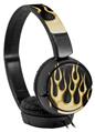 Decal style Skin Wrap for Sony MDR ZX110 Headphones Metal Flames Yellow (HEADPHONES NOT INCLUDED)