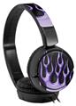 Decal style Skin Wrap for Sony MDR ZX110 Headphones Metal Flames Purple (HEADPHONES NOT INCLUDED)