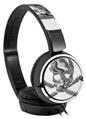 Decal style Skin Wrap for Sony MDR ZX110 Headphones Chrome Skull on White (HEADPHONES NOT INCLUDED)