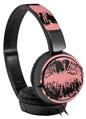 Decal style Skin Wrap for Sony MDR ZX110 Headphones Big Kiss Lips Black on Pink (HEADPHONES NOT INCLUDED)