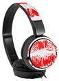 Decal style Skin Wrap for Sony MDR ZX110 Headphones Big Kiss Lips Red on White (HEADPHONES NOT INCLUDED)