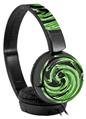 Decal style Skin Wrap for Sony MDR ZX110 Headphones Alecias Swirl 02 Green (HEADPHONES NOT INCLUDED)