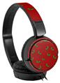 Decal style Skin Wrap for Sony MDR ZX110 Headphones Christmas Holly Leaves on Red (HEADPHONES NOT INCLUDED)
