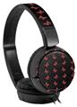 Decal style Skin Wrap for Sony MDR ZX110 Headphones Pastel Butterflies Red on Black (HEADPHONES NOT INCLUDED)