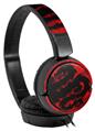 Decal style Skin Wrap for Sony MDR ZX110 Headphones Oriental Dragon Black on Red (HEADPHONES NOT INCLUDED)