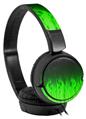 Decal style Skin Wrap for Sony MDR ZX110 Headphones Fire Green (HEADPHONES NOT INCLUDED)