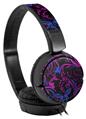 Decal style Skin Wrap for Sony MDR ZX110 Headphones Twisted Garden Hot Pink and Blue (HEADPHONES NOT INCLUDED)