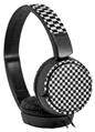Decal style Skin Wrap for Sony MDR ZX110 Headphones Checkered Canvas Black and White (HEADPHONES NOT INCLUDED)