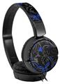 Decal style Skin Wrap for Sony MDR ZX110 Headphones Twisted Garden Gray and Blue (HEADPHONES NOT INCLUDED)
