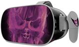 Decal style Skin Wrap compatible with Oculus Go Headset - Flaming Fire Skull Hot Pink Fuchsia (OCULUS NOT INCLUDED)