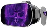 Decal style Skin Wrap compatible with Oculus Go Headset - Flaming Fire Skull Purple (OCULUS NOT INCLUDED)