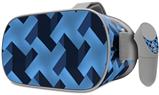 Decal style Skin Wrap compatible with Oculus Go Headset - Retro Houndstooth Blue (OCULUS NOT INCLUDED)