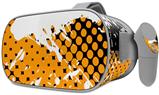 Decal style Skin Wrap compatible with Oculus Go Headset - Halftone Splatter White Orange (OCULUS NOT INCLUDED)