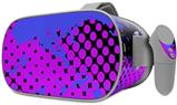 Decal style Skin Wrap compatible with Oculus Go Headset - Halftone Splatter Blue Hot Pink (OCULUS NOT INCLUDED)