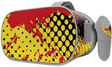 Decal style Skin Wrap compatible with Oculus Go Headset - Halftone Splatter Yellow Red (OCULUS NOT INCLUDED)