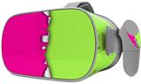 Decal style Skin Wrap compatible with Oculus Go Headset - Ripped Colors Hot Pink Neon Green (OCULUS NOT INCLUDED)