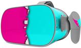 Decal style Skin Wrap compatible with Oculus Go Headset - Ripped Colors Hot Pink Neon Teal (OCULUS NOT INCLUDED)