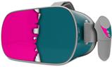 Decal style Skin Wrap compatible with Oculus Go Headset - Ripped Colors Hot Pink Seafoam Green (OCULUS NOT INCLUDED)