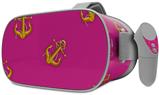 Decal style Skin Wrap compatible with Oculus Go Headset - Anchors Away Fuschia Hot Pink (OCULUS NOT INCLUDED)
