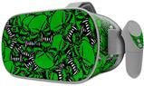 Decal style Skin Wrap compatible with Oculus Go Headset - Scattered Skulls Green (OCULUS NOT INCLUDED)