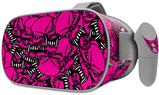 Decal style Skin Wrap compatible with Oculus Go Headset - Scattered Skulls Hot Pink (OCULUS NOT INCLUDED)