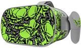 Decal style Skin Wrap compatible with Oculus Go Headset - Scattered Skulls Neon Green (OCULUS NOT INCLUDED)