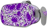 Decal style Skin Wrap compatible with Oculus Go Headset - Scattered Skulls Purple (OCULUS NOT INCLUDED)