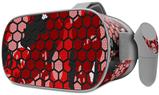 Decal style Skin Wrap compatible with Oculus Go Headset - HEX Mesh Camo 01 Red Bright (OCULUS NOT INCLUDED)
