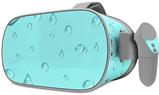 Decal style Skin Wrap compatible with Oculus Go Headset - Raining Neon Teal (OCULUS NOT INCLUDED)
