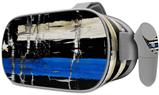 Decal style Skin Wrap compatible with Oculus Go Headset - Painted Faded Cracked Blue Line Stripe USA American Flag (OCULUS NOT INCLUDED)