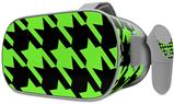 Decal style Skin Wrap compatible with Oculus Go Headset - Houndstooth Neon Lime Green on Black (OCULUS NOT INCLUDED)