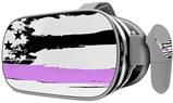 Decal style Skin Wrap compatible with Oculus Go Headset - Brushed USA American Flag Pink Line (OCULUS NOT INCLUDED)