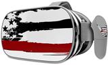 Decal style Skin Wrap compatible with Oculus Go Headset - Brushed USA American Flag Red Line (OCULUS NOT INCLUDED)