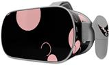 Decal style Skin Wrap compatible with Oculus Go Headset - Lots of Dots Pink on Black (OCULUS NOT INCLUDED)