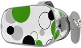 Decal style Skin Wrap compatible with Oculus Go Headset - Lots of Dots Green on White (OCULUS NOT INCLUDED)