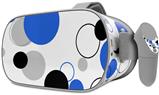 Decal style Skin Wrap compatible with Oculus Go Headset - Lots of Dots Blue on White (OCULUS NOT INCLUDED)