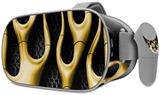 Decal style Skin Wrap compatible with Oculus Go Headset - Metal Flames Yellow (OCULUS NOT INCLUDED)