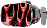 Decal style Skin Wrap compatible with Oculus Go Headset - Metal Flames Red (OCULUS NOT INCLUDED)