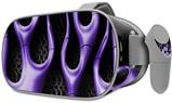 Decal style Skin Wrap compatible with Oculus Go Headset - Metal Flames Purple (OCULUS NOT INCLUDED)