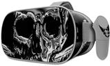 Decal style Skin Wrap compatible with Oculus Go Headset - Chrome Skull on Black (OCULUS NOT INCLUDED)
